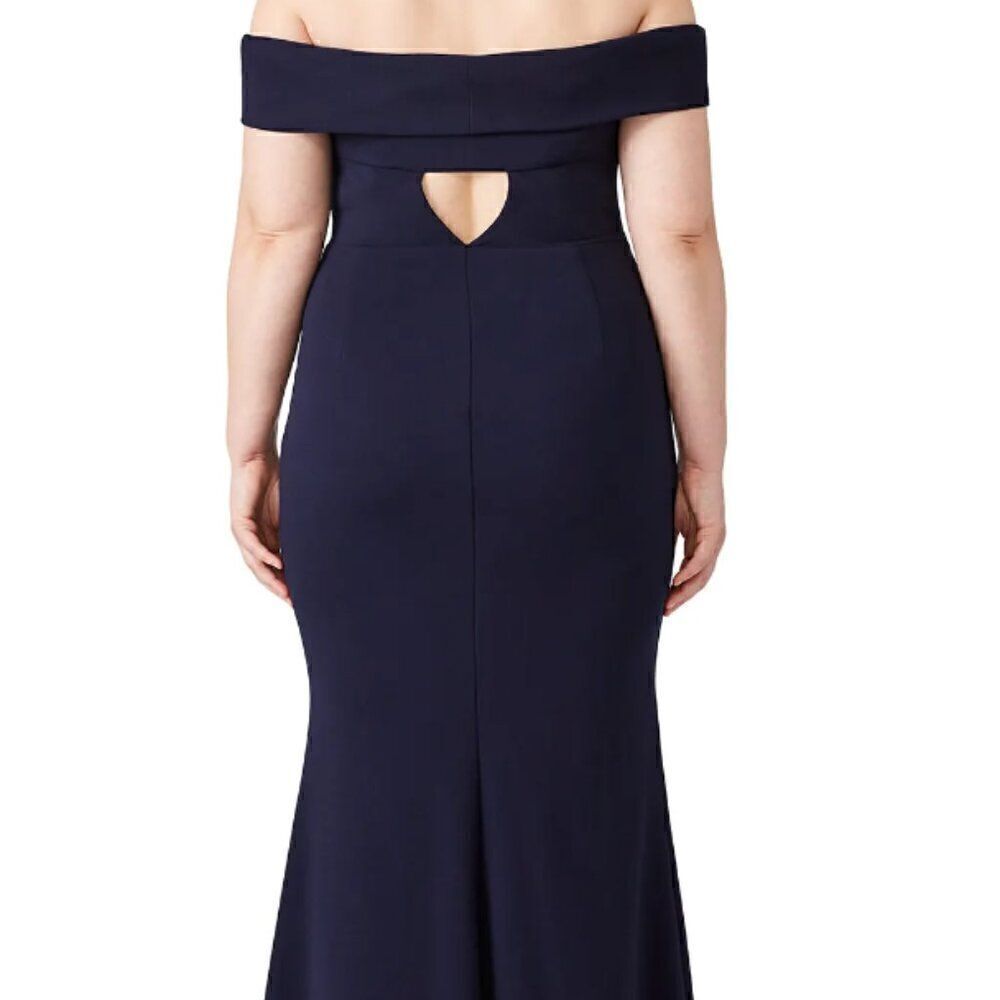 Katie May Legacy gown Navy blue cut out on back E UC size 16 - Picture 16 of 16